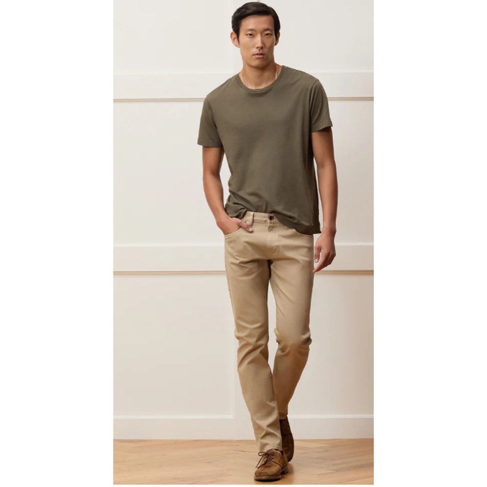Todd Snyder Stretch 5 Pocket Chino Pants Mens 33x32 Slim Fit Tan Cotton